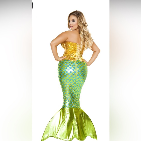 ROMA 2pc Sexy Seductive Siren Of The Sea Mermaid  Halloween Costume Size M - Picture 2 of 13